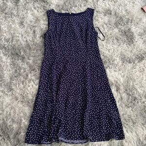 Navy blue polka dot dress
